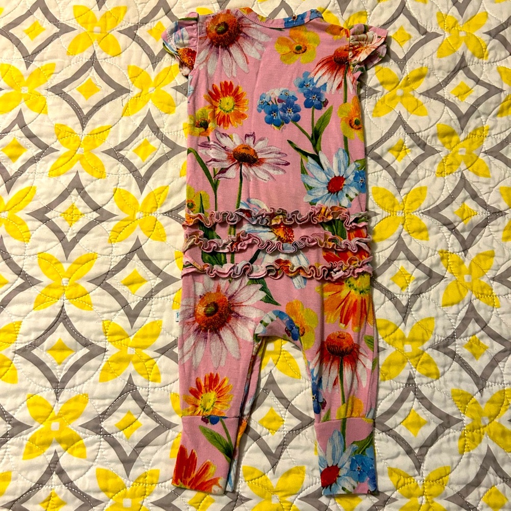 POSH PEANUT - Ruffle Romper, 3-6mo